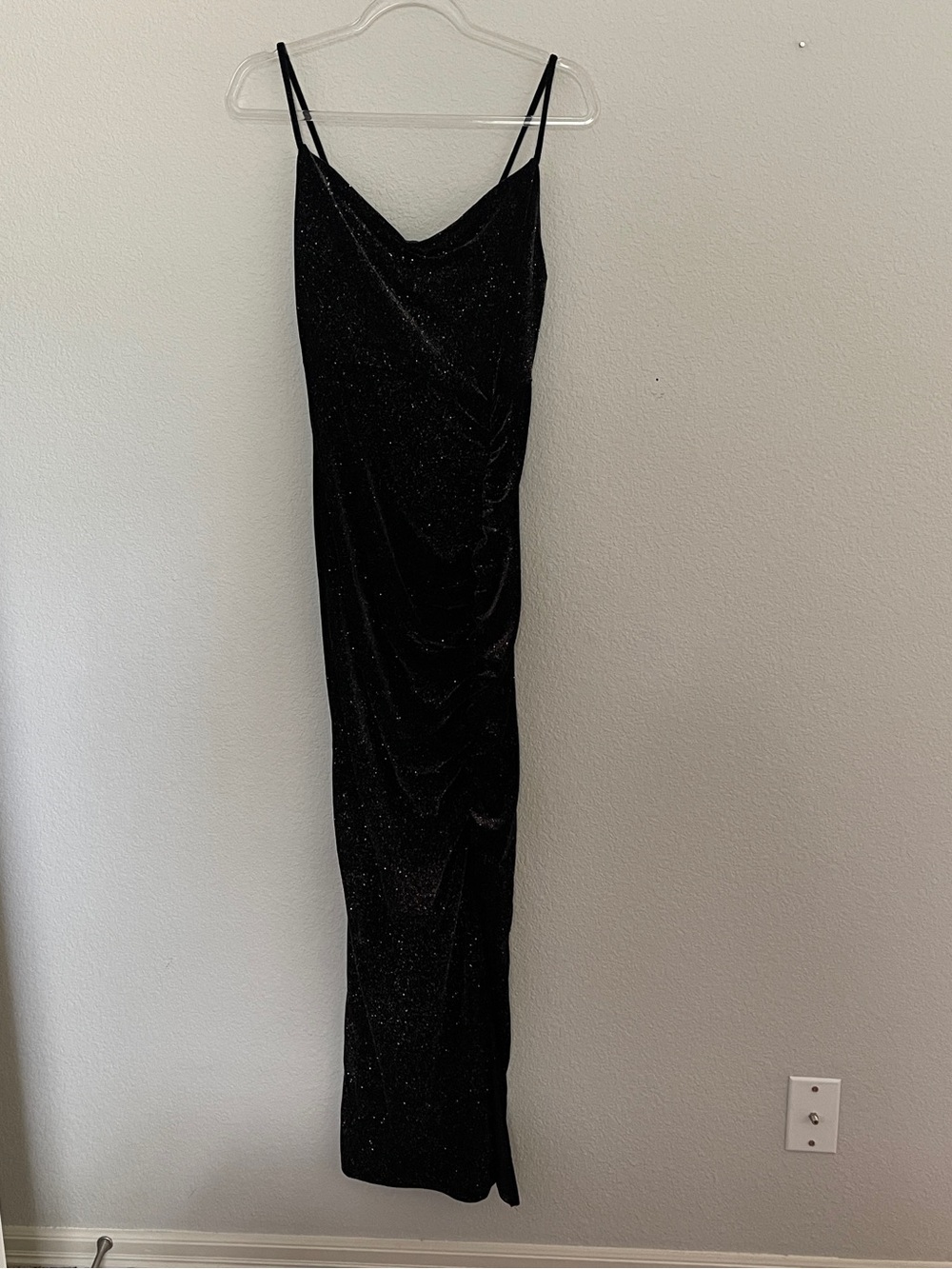 Black Sparkle Slip Maxi Dress - Elegant Evening Wear
